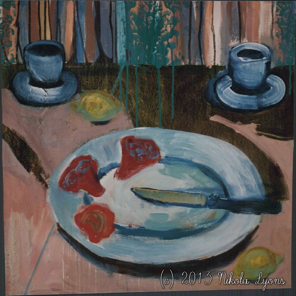 Nikola Lyons: Little Still Life With Two Cups